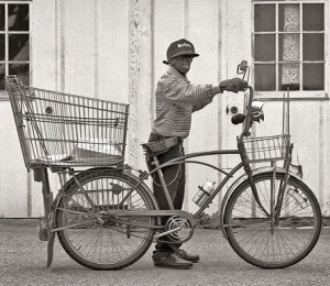 Willie Minor and his bicycle